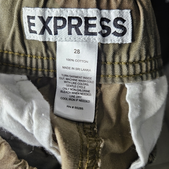 Express Camo Drawstring Chino Jogger Style Pant Sz Mens 28 - Picture 4 of 7